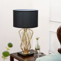 Iron Table Lamp Gold metal bar decoration luxury style table lamp Factory